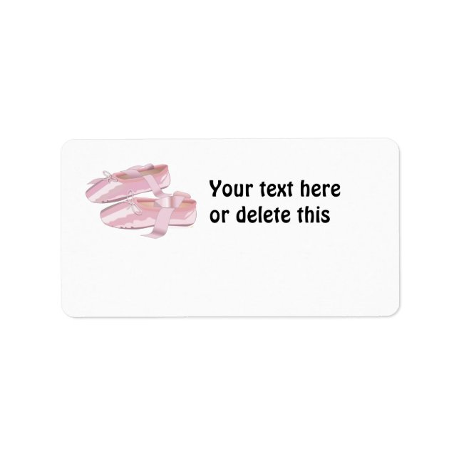 Pink Ballet Shoes Slippers Label (Front)