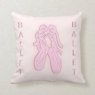 Pink Ballet Slippers American Mojo Throw Pillow