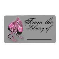 Pink Ballet Slippers Book Label