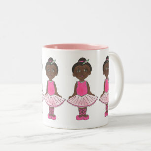 Pink Ballet Tutu Ballerina Dance Teacher Recital Two-Tone Coffee Mug