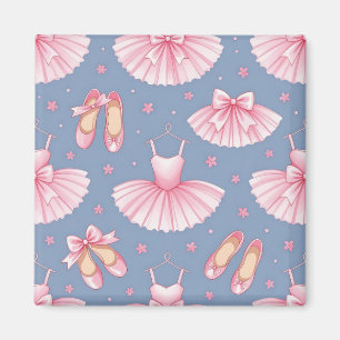 Pink Ballet Tutu Pattern Magnet