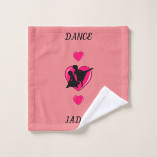 Pink Ballet wash cloth. Cloth