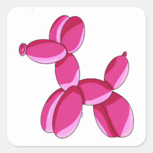 Pink Balloon Dog Sticker