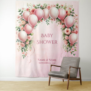 Pink Balloons Backdrop Tapestry
