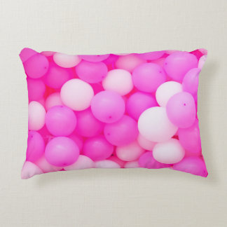 Pink Balloons Festive Background Design. Accent Pillow