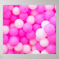 Pink Balloons Festive Background Design.