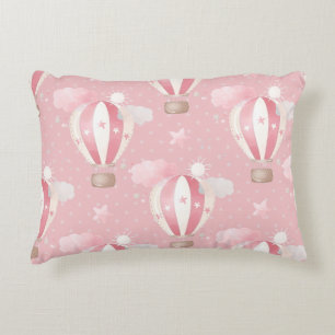 Pink Balloons Pattern Accent Pillow