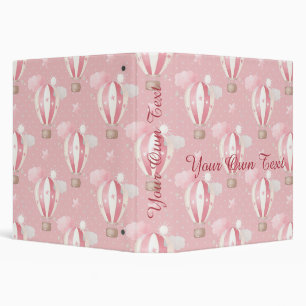 Pink Balloons Pattern Binder