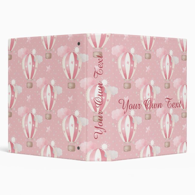 Pink Balloons Pattern Binder (Background)
