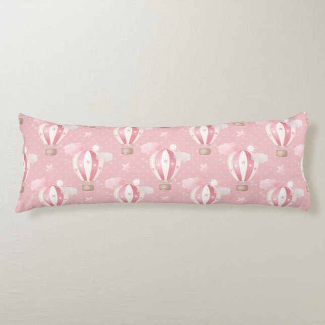 Pink Balloons Pattern Body Pillow (Front)