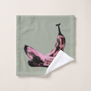 Pink Banana Pop Art Cool Unique Wash Cloth