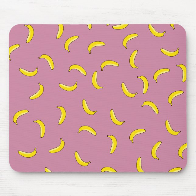 Pink Bananas Mouse Pad (Front)
