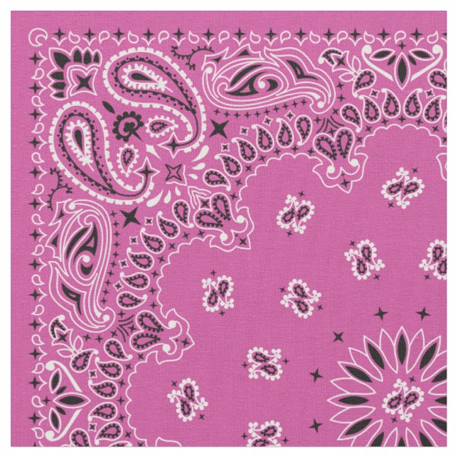 Pink Bandana Fabric (Close Up)