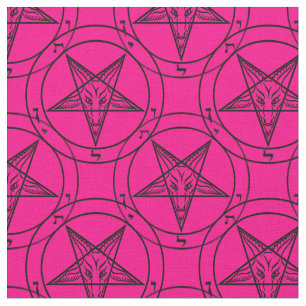 pink baphomet fabric