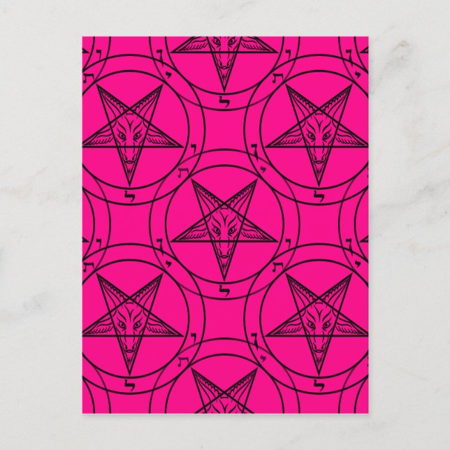 pink baphomet postcard (Front)