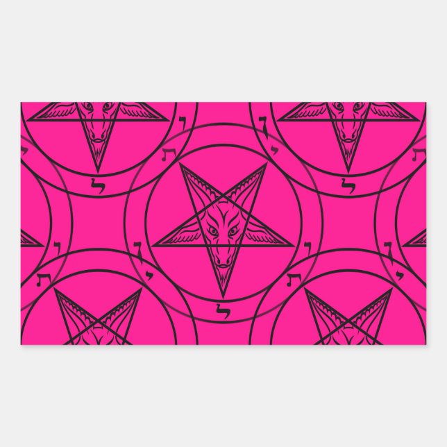 pink baphomet sticker (Front)