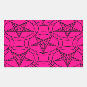 pink baphomet sticker