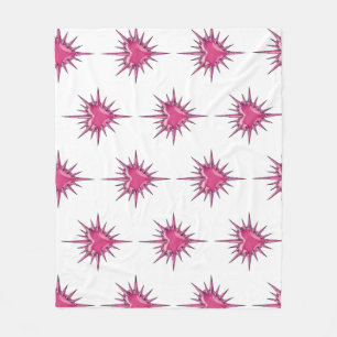 Pink Barbed Heart Cybersigilism Fleece Blanket