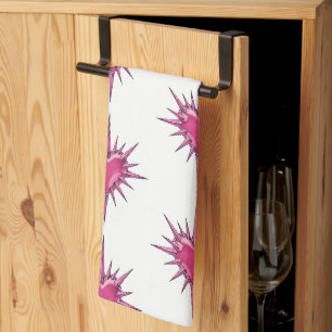 Pink Barbed Heart Cybersigilism Hand Towel