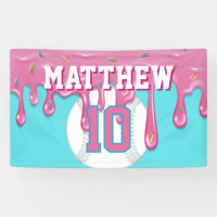 Pink Baseball Drip Birthday