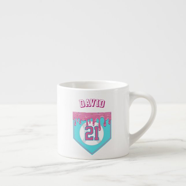 Pink Baseball Drip Espresso Cup (Right)