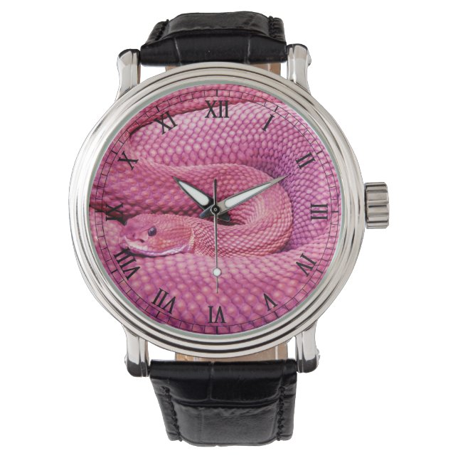 Pink Basilisk Rattlesnake Watch (Front)