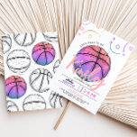Pink Basketball Birthday Invitation<br><div class="desc">Basketball Birthday Party Invitation
Ready to be personalized by you!</div>