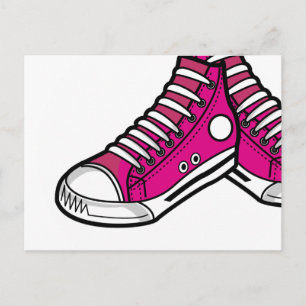 Pink Basketball Sneaker Postcard