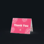Pink Bat Mitzvah Starburst Bold Type Cool Groovy Thank You Card<br><div class="desc">Make sure your favourite Bat Mitzvah shows her appreciation to all who supported her milestone event! Send out this fun, trendy, groovy, personalized folded thank you card! Retro hot pink and coral flower starbursts with Stars of David, as well as bold modern yellow hot pink sans serif typography, overlay a...</div>