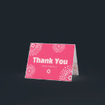 Pink Bat Mitzvah Starburst Bold Type Cool Groovy Thank You Card<br><div class="desc">Make sure your favourite Bat Mitzvah shows her appreciation to all who supported her milestone event! Send out this fun, trendy, groovy, personalized folded thank you card! Retro hot pink and coral flower starbursts with Stars of David, as well as bold modern yellow hot pink sans serif typography, overlay a...</div>