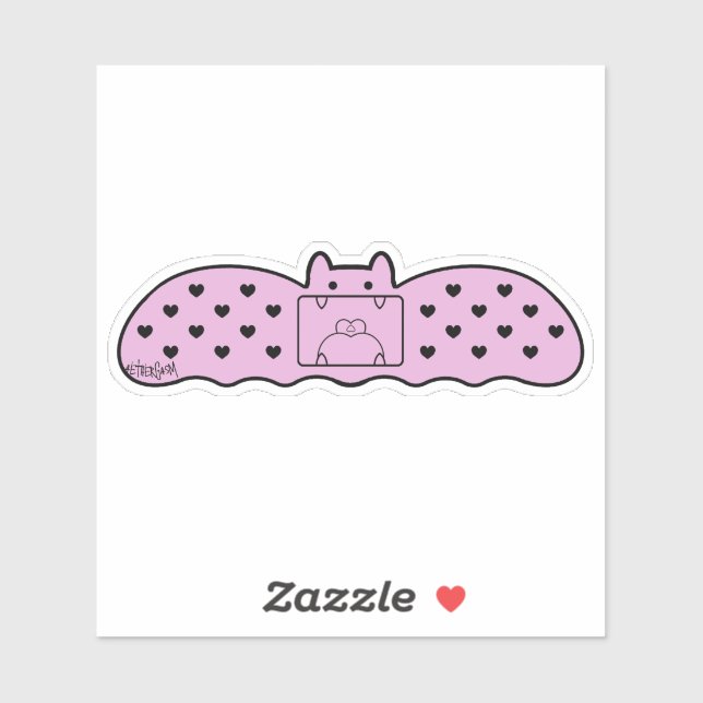 Pink Bat Shaped Bandage (Sheet)