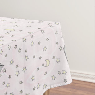 Pink Bats Spooky Cute Baby Halloween Tablecloth
