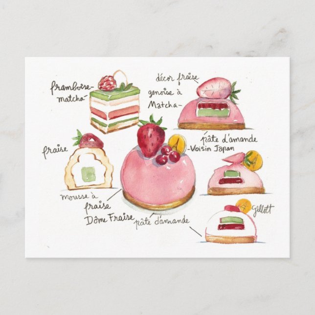 Pink Bavoirois Postcard (Front)