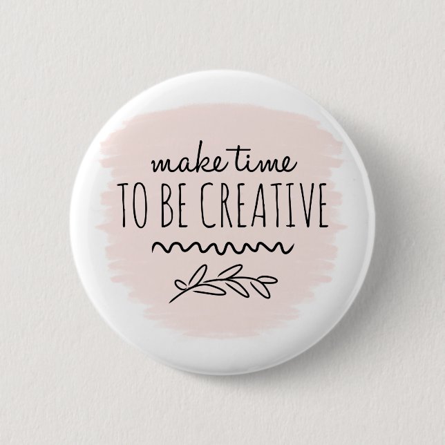 Pink Be Creative Crafting 2 Inch Round Button (Front)