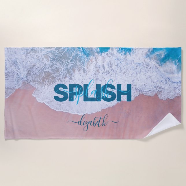 Pink Beach Bermuda Towel (Front)