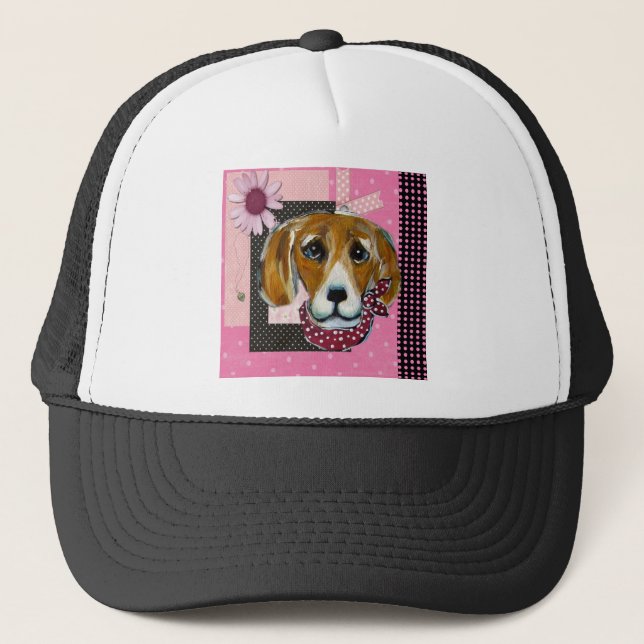PINK BEAGLE TRUCKER HAT (Front)