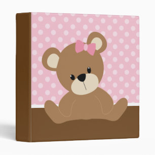 Pink Bear Binder