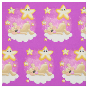 Pink Bear Fabric