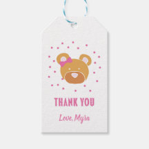 Pink Bear Gift Tag
