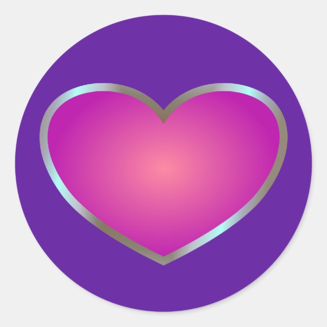 Pink Beat Classic Round Sticker (Front)