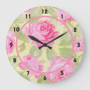 Pink Beauties Wall Clock