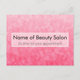 Pink Beauty Appointment Reminder Postcard