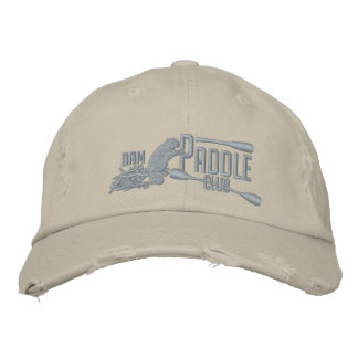 Pink Beaver Distressed Chino Twil Embroidered Hat