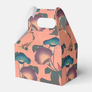 Pink Bee Flower Classic Hokusai Art Favor Box