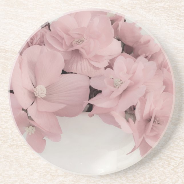 Pink Begonias Coaster (Front)
