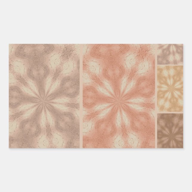 Pink Beige Brown Pattern Sticker (Front)