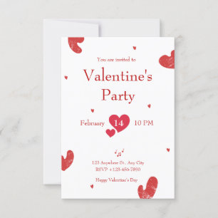 Pink Beige Minimalist Aesthetic Valentine's Day  Invitation