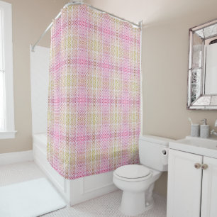 Pink Beige Plaid Pattern Country Decor