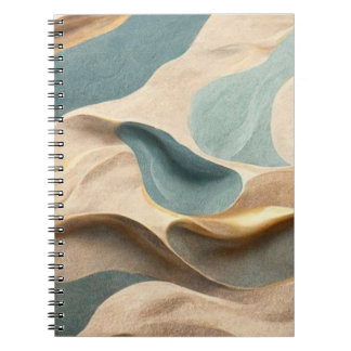 pink beige turquoise gold notebook
