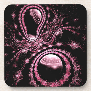 Pink Bejeweled Octopus Coaster